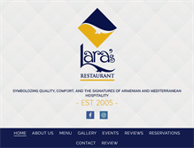 Tablet Screenshot of larasrestaurant.com